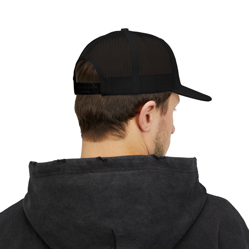 Ellonmask Snapback Trucker Cap — Embroidered 'Ellonmask' Mesh Back Hat