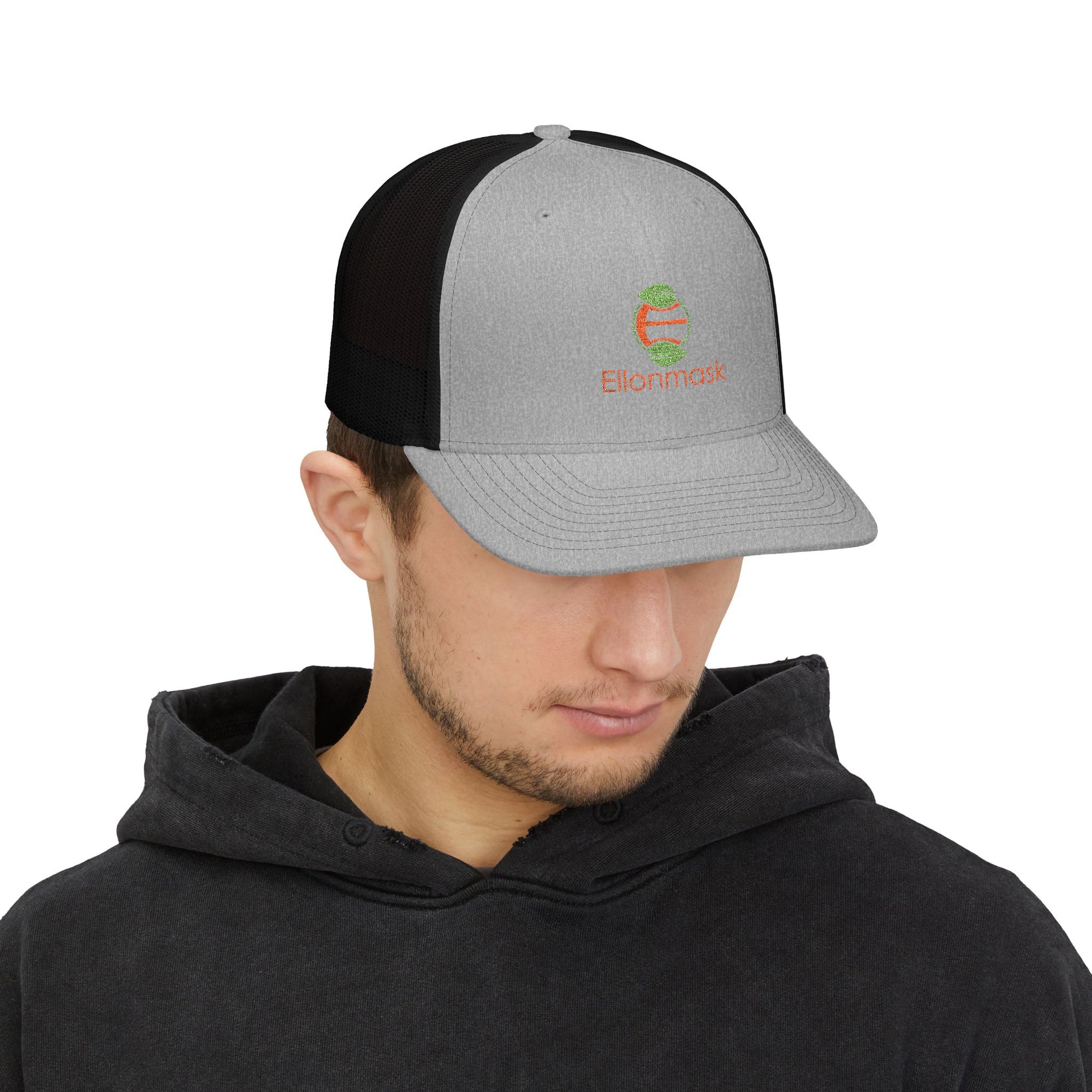 Ellonmask Snapback Trucker Cap — Embroidered 'Ellonmask' Mesh Back Hat