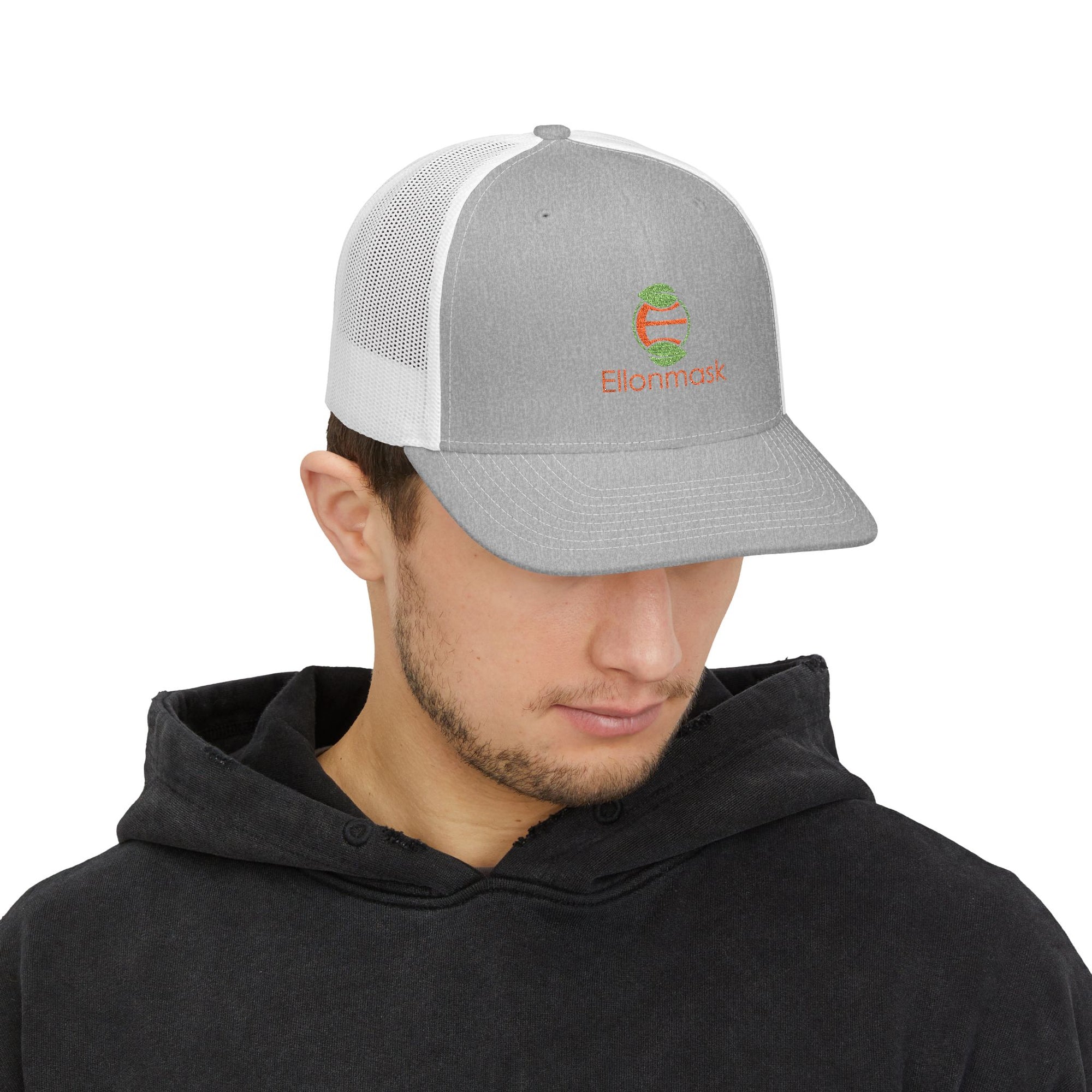 Ellonmask Snapback Trucker Cap — Embroidered 'Ellonmask' Mesh Back Hat